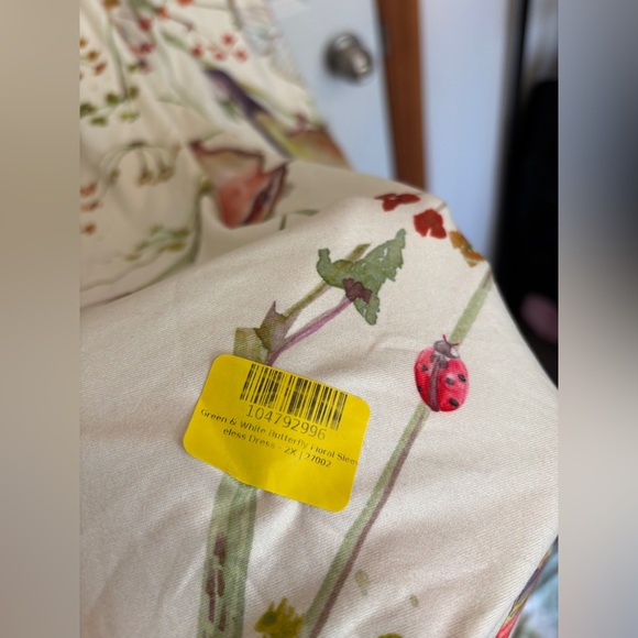 Woodland nature White sleeveless dress - Picture 5 of 7